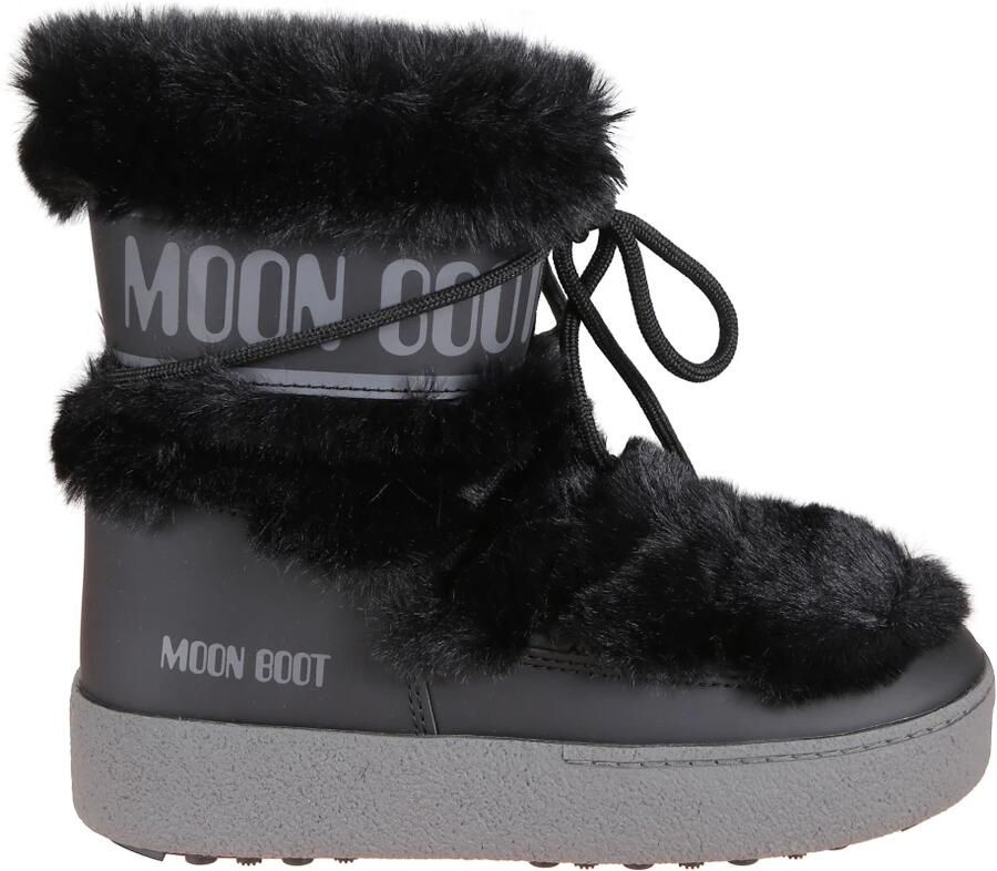 MOON BOOT Snowboots Dames Ltrack Faux Fur Textiel Zwart