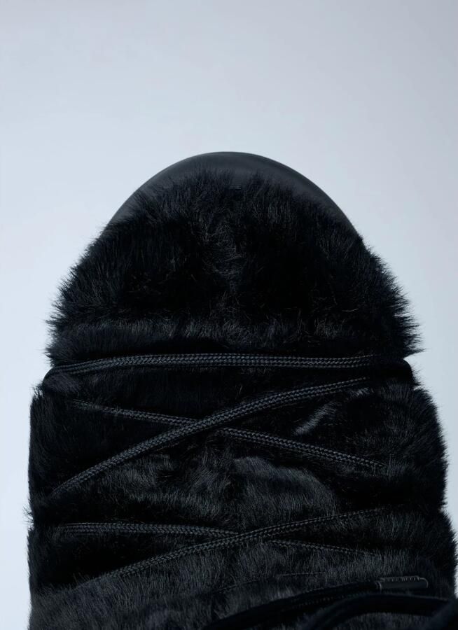 Moon boot Zwarte Instaplaarzen met Nepbont en Verstelbaar Trekkoord Black Dames - Foto 5