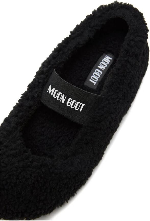 Moon Boot Zwarte ballerina's in omgekeerd lam - Foto 2
