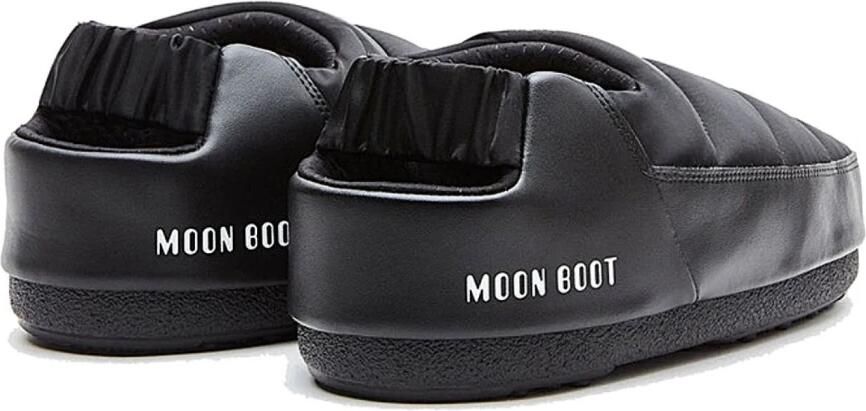 Moon boot Zwarte gewatteerde nylon muilen voor heren Black - Foto 3