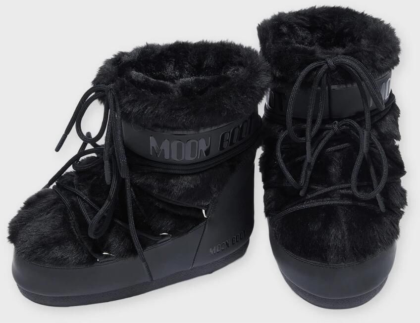 MOON BOOT Snowboots Dames Icon Low Faux Fur Maat: 36 38 Materiaal: Faux Fur Kleur: Zwart - Foto 9