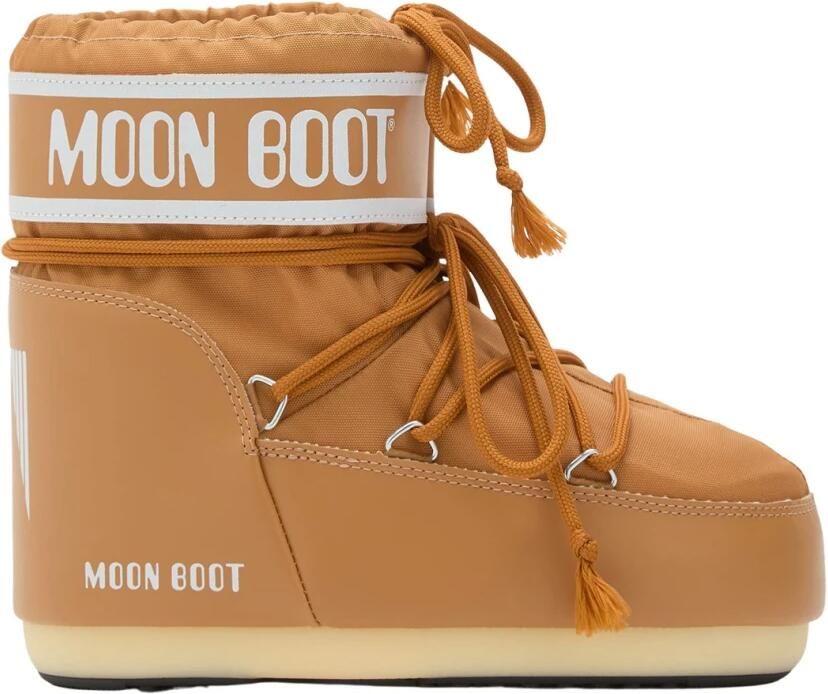Moon Boot Oranje Nylon Veterschoenen Enkellaarzen