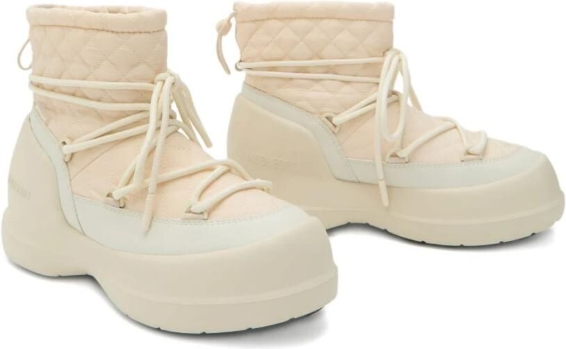 Moon Boot Witte platte schoenen voor vrouwen
