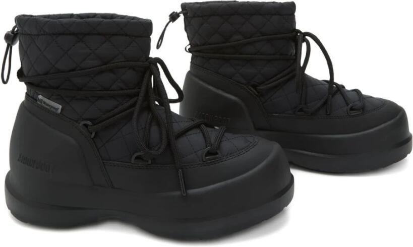 Moon Boot Zwarte platte schoenen voor vrouwen