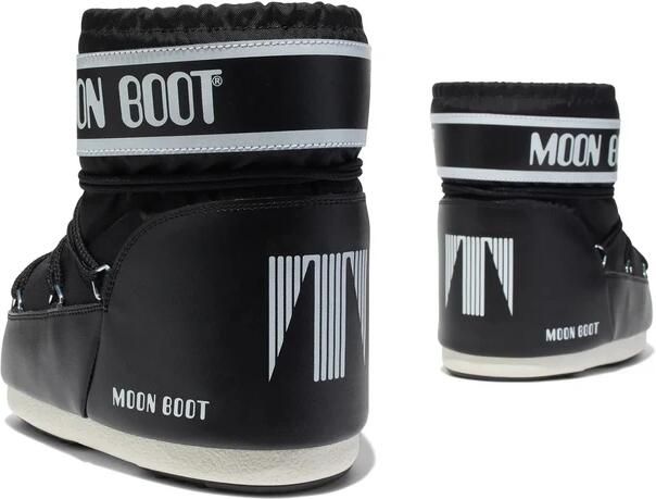 Moon Boot Zwart Wit Gewatteerde Veterschoenen - Foto 4