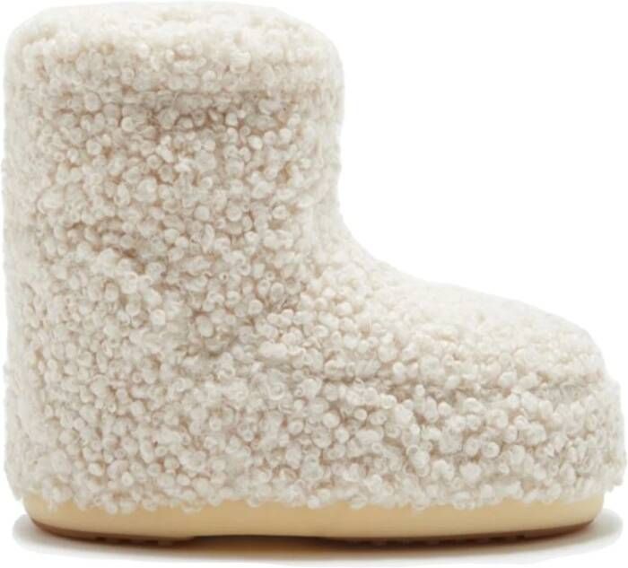 Moon Boot Laarzen Creme Icon low faux curly boots creme