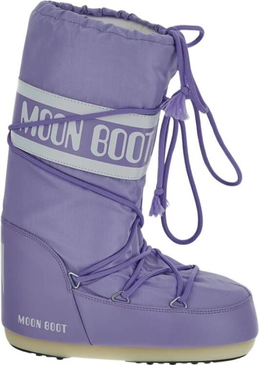 Moon boot Lilac Slip-On Laarzen met Logo Paneel Purple Dames - Foto 6
