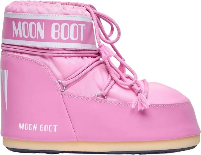 Moon Boot Nylon Logo Print Veterschoenen