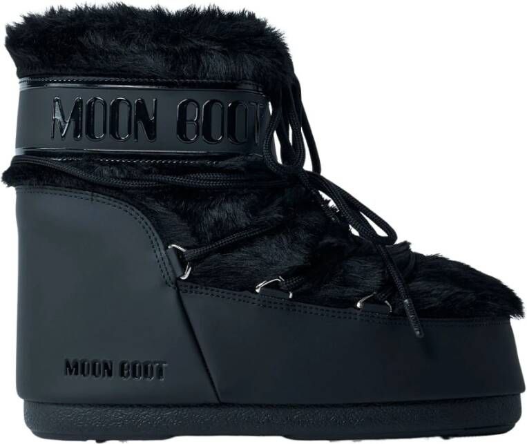 Moon Boot Nylon Logo Print Veterschoenen