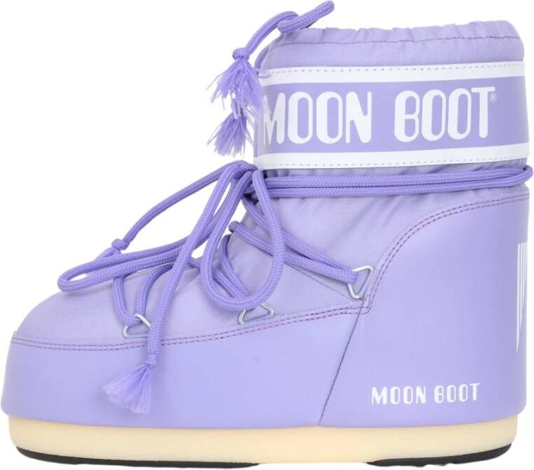 Moon boot Klassieke Korte Nylon Cuff Moon Winterlaarzen Purple Dames