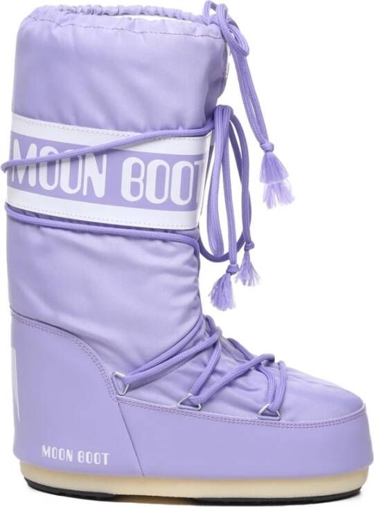 Moon boot Lilac Slip-On Laarzen met Logo Paneel Purple Dames - Foto 5