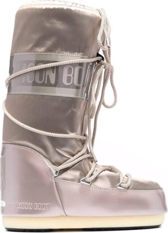 Moon boot Beige Waterdichte Stoffen Laarzen voor Vrouwen Beige Dames