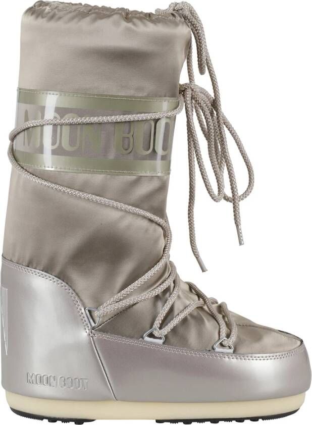 Moon Boot Platinum Satin Icon Glance Laars
