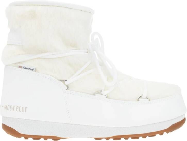 Moon boot Protecht lage monaco faux-fur laarzen Wit Dames
