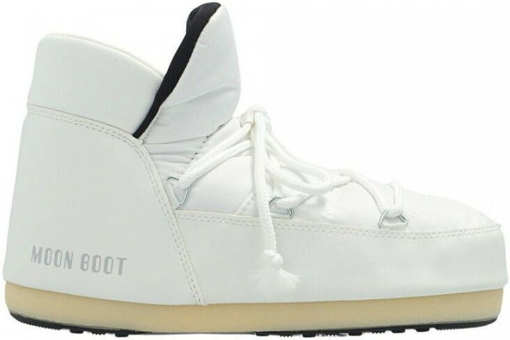 Moon boot Witte Instaplaarzen met Kruislings Veters White