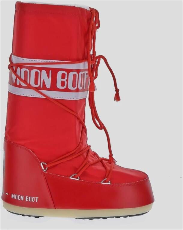MOON BOOT Snowboots Mb Icon Nylon Maat: 35 38 Materiaal: Textiel Kleur: Rood - Foto 2