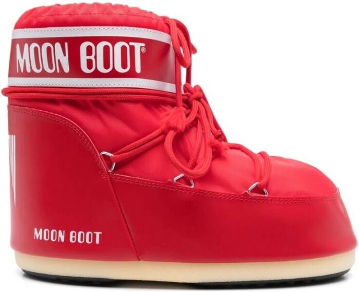 Moon Boot Rode Logo-Tape Veterschoenen
