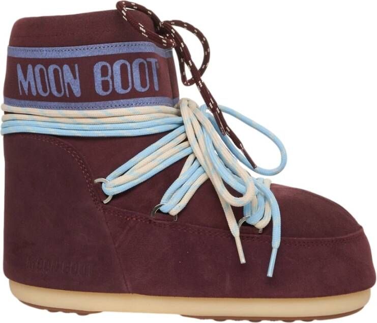 Moon Boot Rode Suède Enkellaarzen Aw25