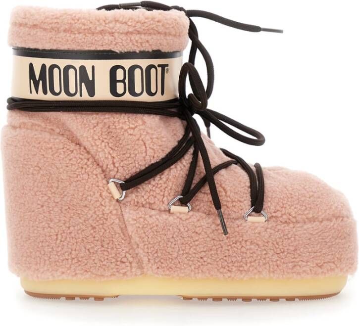 Moon Boot Roze Fleece Winterlaarzen