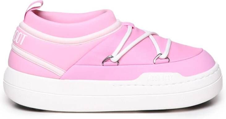 moon boot Roze Winterlaarzen met Flatform Zool Pink Dames