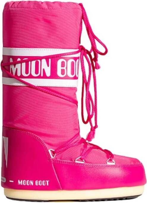 Moon boot Fuchsia Waterafstotende Laarzen met Logo Band Pink Dames - Foto 6