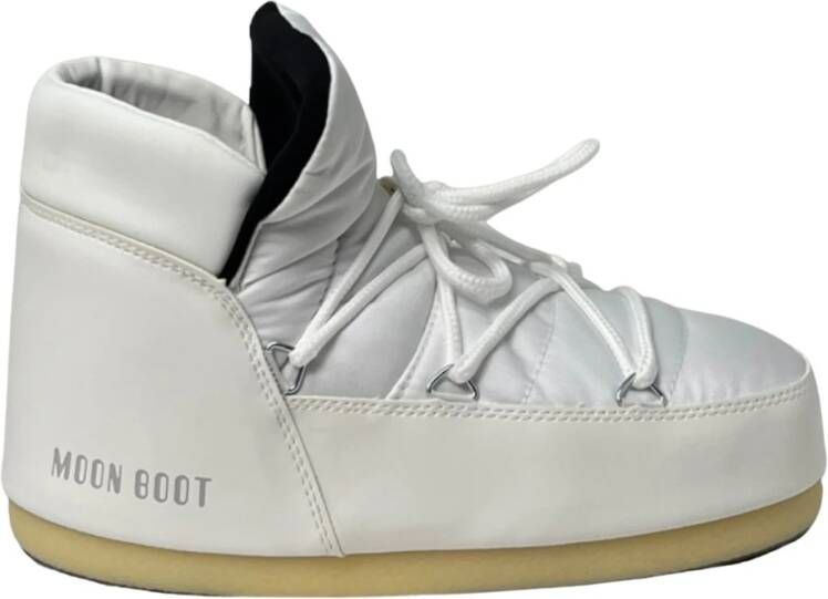 Moon boot Witte Instaplaarzen met Kruislings Veters White Heren - Foto 2