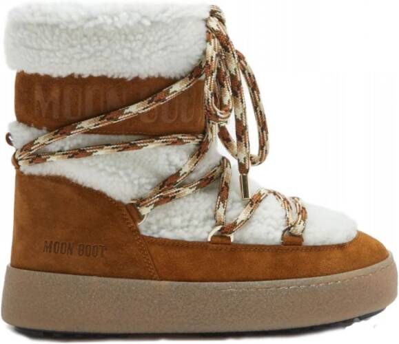 Moon Boot Laarzen Off White Suede Ltrack shearling boots off white