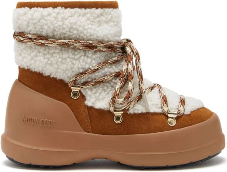 MOON BOOT Snowboots Dames Mb Luna Boot Shearling Maat: 38 Materiaal: Suède Kleur: Cognac - Foto 4