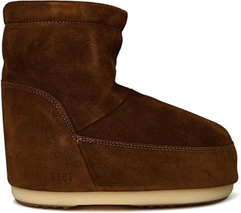 Moon boot Minimalistische Leren Laars Bruin Suède Instapmodel Brown Dames - Foto 3