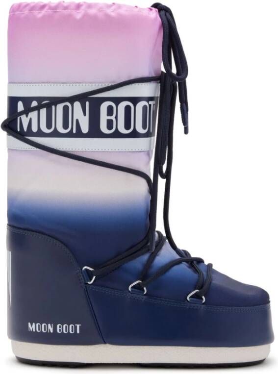 MOON BOOT Snowboots Dames Mb Icon Moonrise Maat: 35 38 Materiaal: Nylon Kleur: Blauw - Foto 4