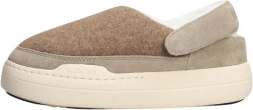 moon boot Vilt Klomp met Ronde Neus Beige Dames