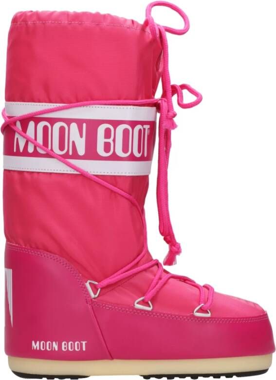 moon boot Waterdichte Nylon Winterlaarzen Pink Dames