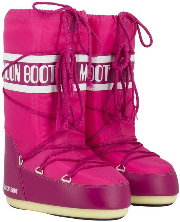 Moon boot Fuchsia Waterafstotende Laarzen met Logo Band Pink Dames - Foto 3