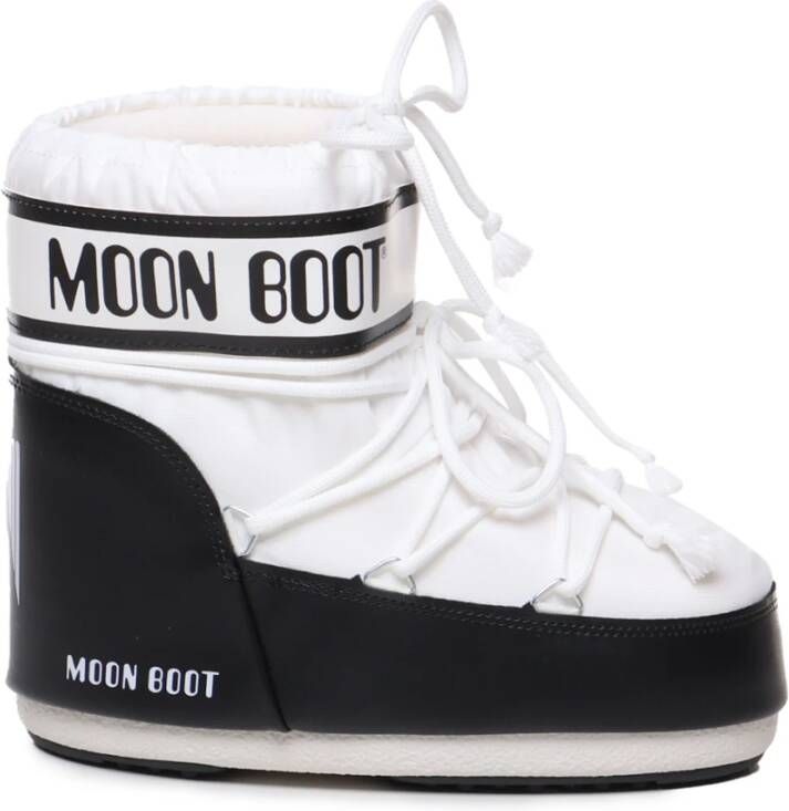 Moon boot Stijlvolle witte enkellaarsjes voor dames White Dames