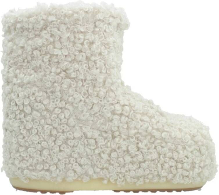 Moon Boot Laarzen Creme Icon low faux curly boots creme