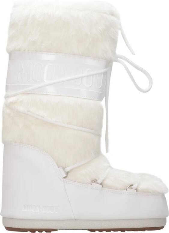 Moonboot Boots & laarzen Moon Boot Mn Icon Faux Fur Boots Off White 80d1408 in wit - Foto 5