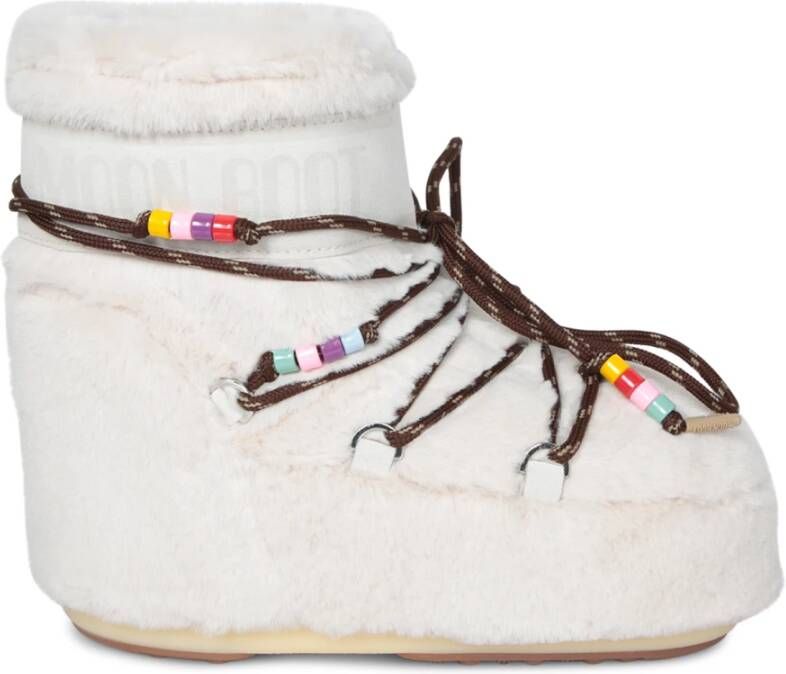 Moon Boot Witte Enkellaarsjes Elegante Stijl