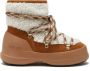 Moon Boot Stijlvolle Beige & Witte Enkellaarzen - Thumbnail 1