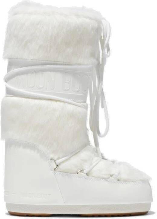 Moon boot Witte winterlaarzen met imitatiebont White Dames