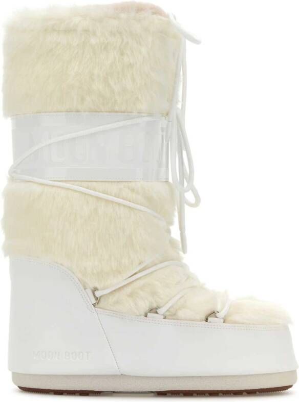 Moonboot Boots & laarzen Moon Boot Mn Icon Faux Fur Boots Off White 80d1408 in wit - Foto 7