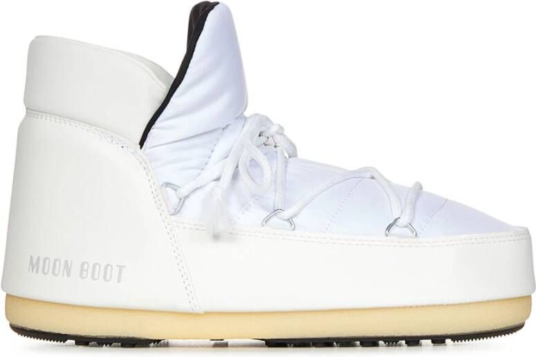 Moon boot Witte Instaplaarzen met Kruislings Veters White Heren - Foto 3