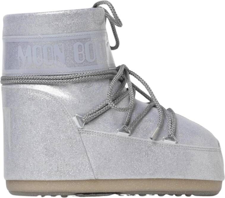Moon Boot Zilveren Glitter Winter Enkellaarsjes