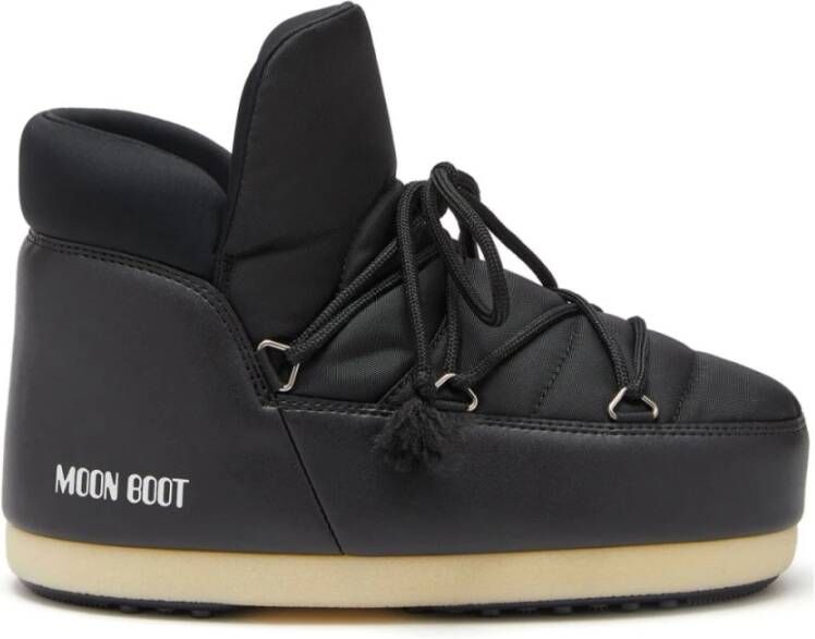 Moon Boot Zwarte Icon Logo Print Winterlaarzen