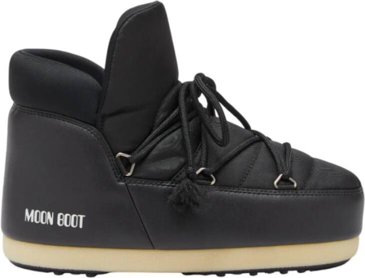 Moon Boot Zwarte Nylon Pomp Laarzen