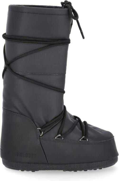 moon boot Zwarte Sneeuwlaarzen met PVC Afwerking Black Dames