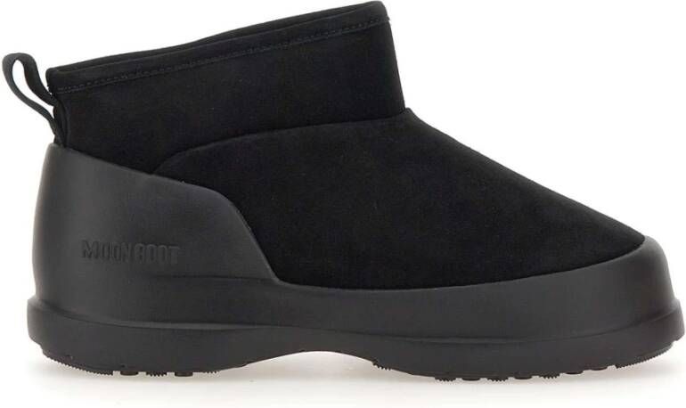 moon boot Zwarte Suède Bontgevoerde Winterlaarzen Black Heren