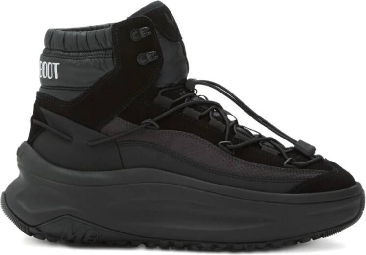 Moon Boot Zwarte Veterschoenen met Dikke Zool
