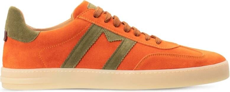 Moreschi Iconische Oranje Suede Sneaker Orange Heren
