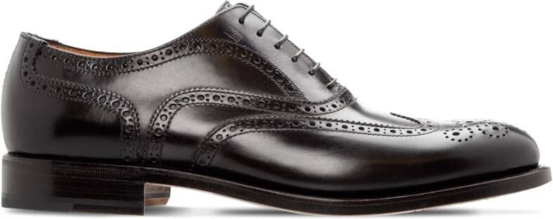Moreschi Klassieke zwarte kalfsleren Oxford schoenen Black Heren