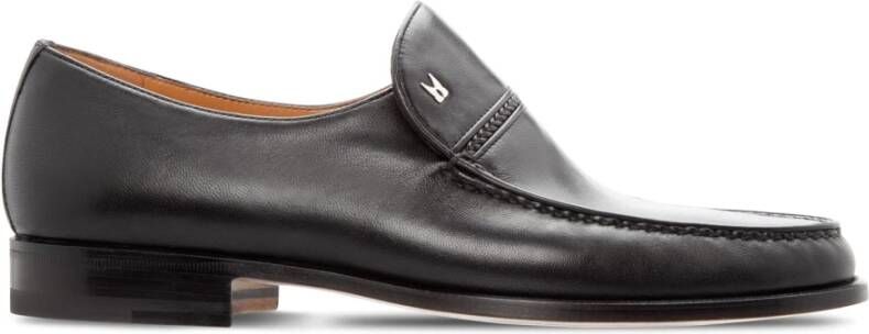 Moreschi Klassieke zwarte loafer schoenen van geitenleer Black Heren